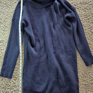 Lulu's Deep Blue Cowl Neck Sweater